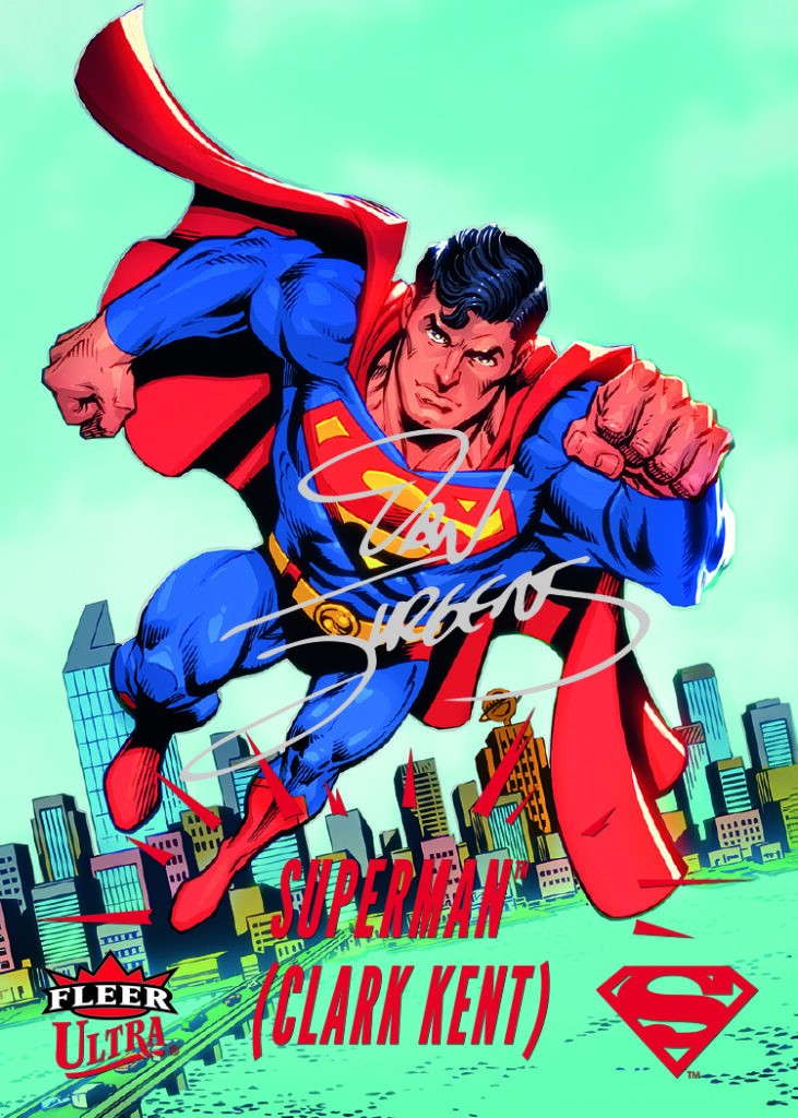 Base Set Red Autograph Card featuring Dan Jurgens Superman in Fleer Ultra Superman