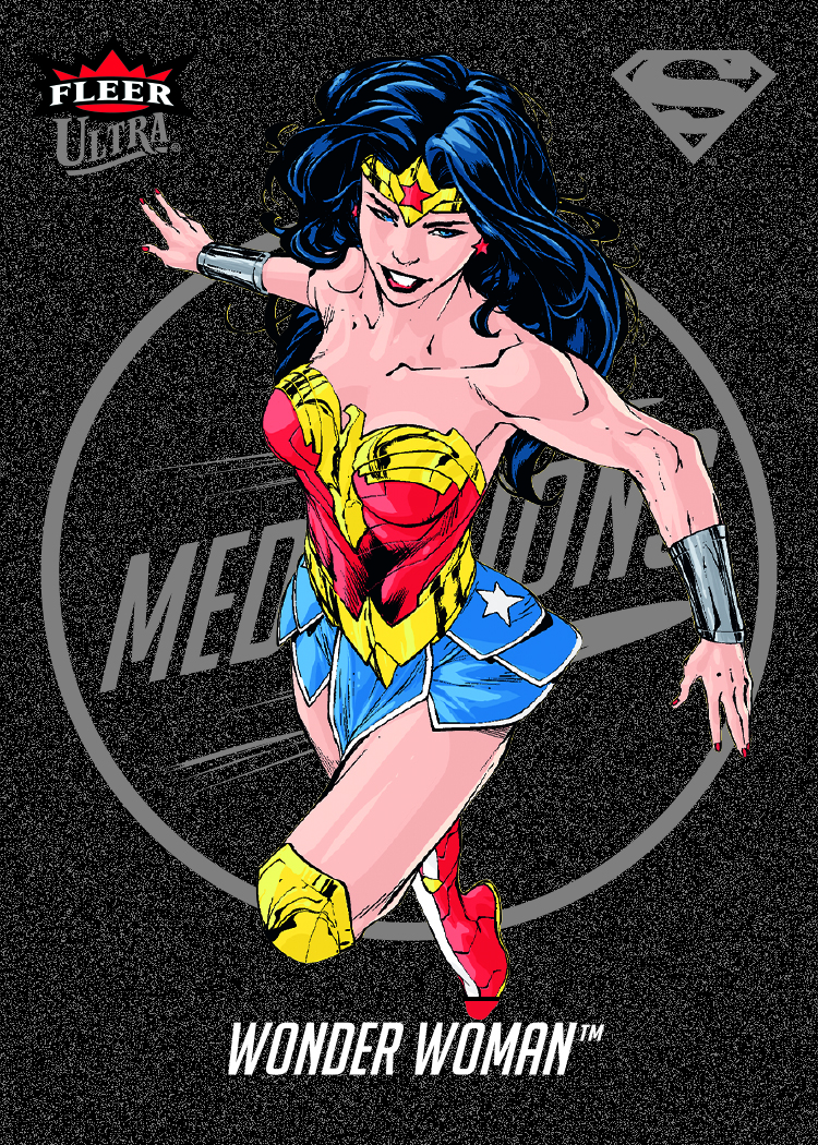 Black Medallions Card featuring Wonder Woman in Fleer Ultra Superman