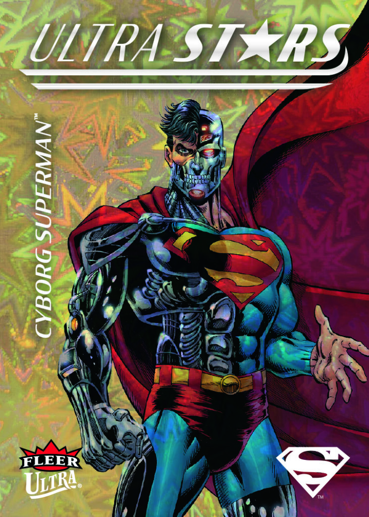 Ultra Stars Gold Card featuring Cyborg Superman in Fleer Ultra Superman