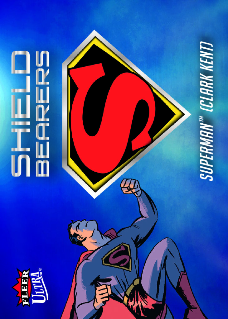Shield Bearers Card featuring Superman in Fleer Ultra Superman