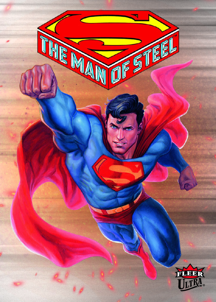 Man of Steel Card featuring Superman in Fleer Ultra Superman