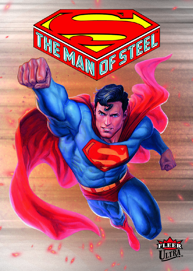 Man of Steel Card featuring Superman in Fleer Ultra Superman