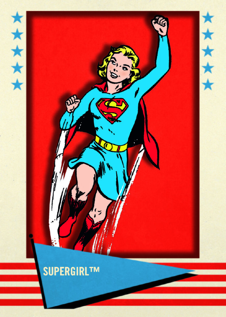 1961 Fleer 3D Card featuring Supergirl in Fleer Ultra Superman
