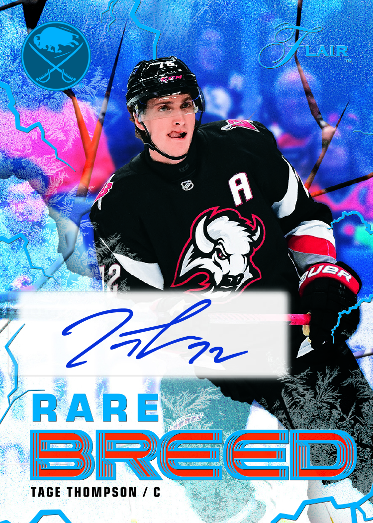 Rare Breed Autograph Card featuring Tage Thompson in 2025-26 Flair Hockey
