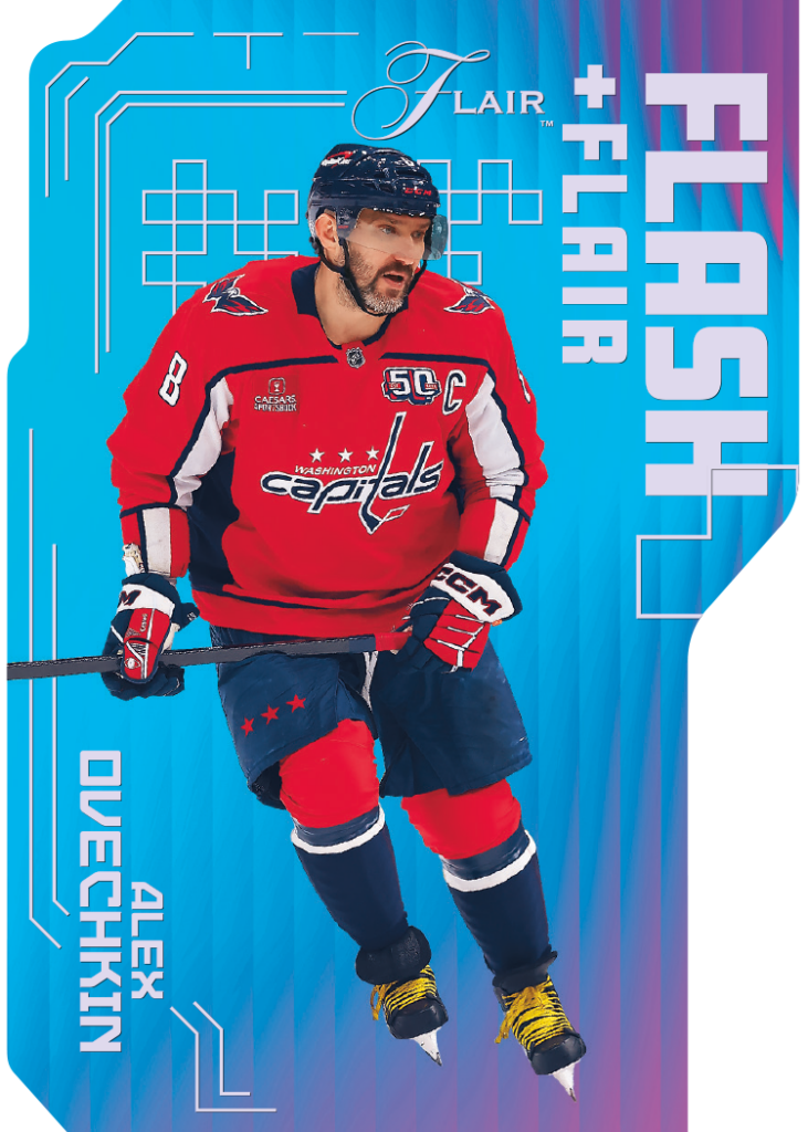 Flash and Flair (Flash) Card featuring Alex Ovechkin in 2025-26 Flair Hockey
