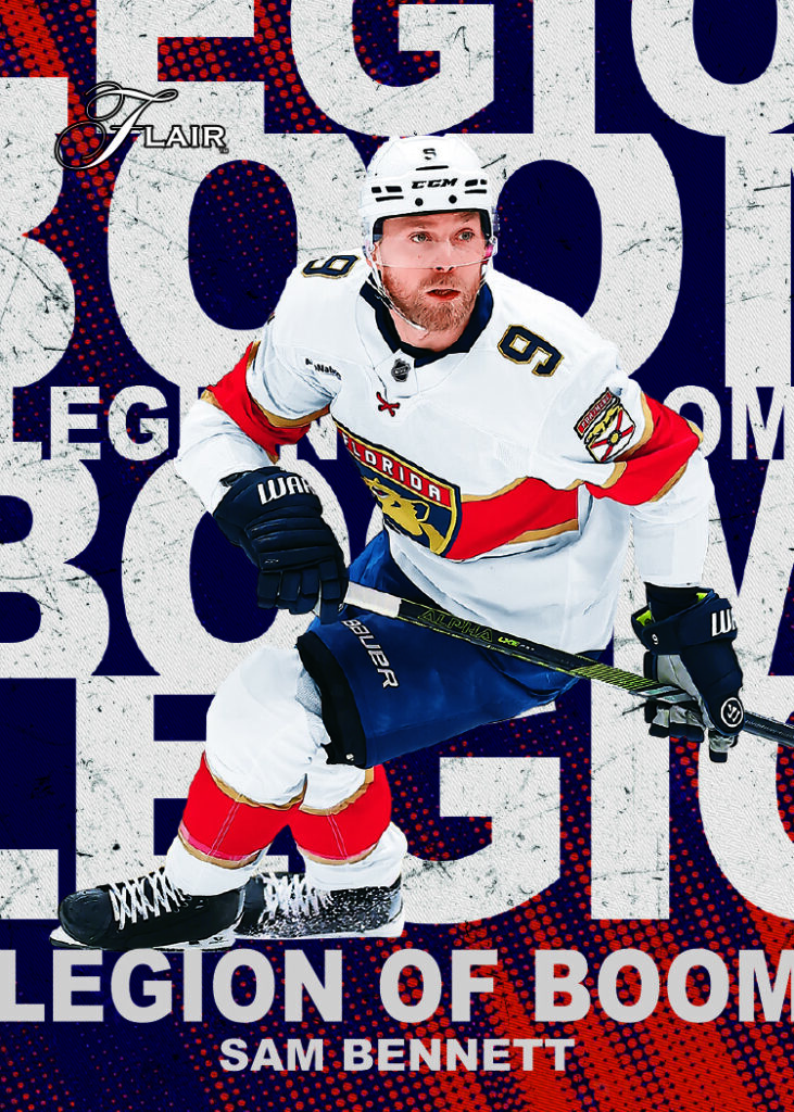 Legion of Boom Card featuring Sam Bennett in 2025-26 Flair Hockey