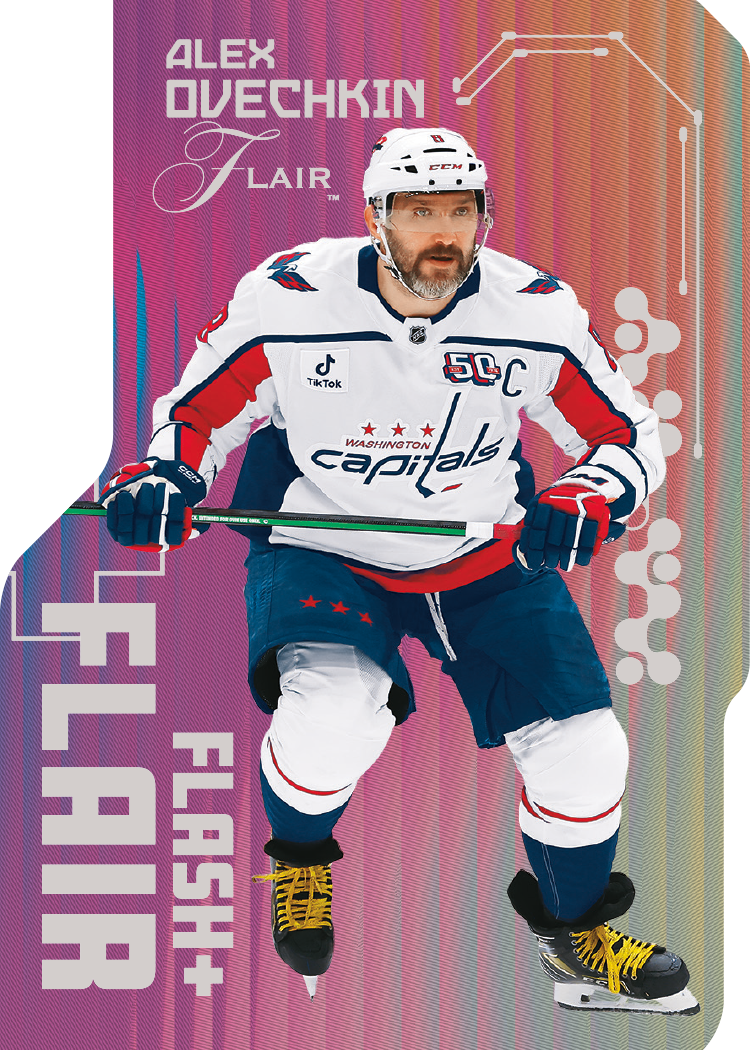 Flash and Flair (Flair) Card featuring Alex Ovechkin in 2025-26 Flair Hockey