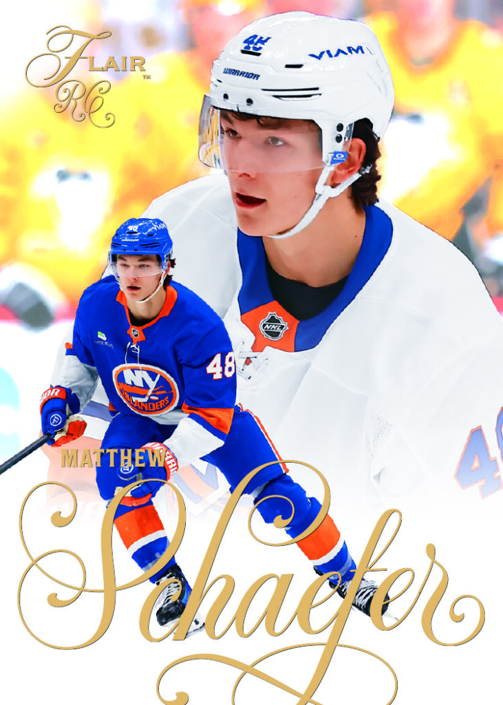Base Set Card featuring Matthew Schaefer in 2025-26 Flair Hockey
