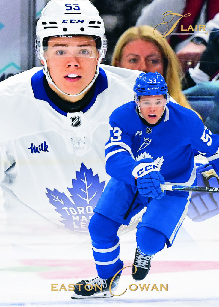 1993 Variant Card featuring Easton Cowan in 2025-26 Flair Hockey