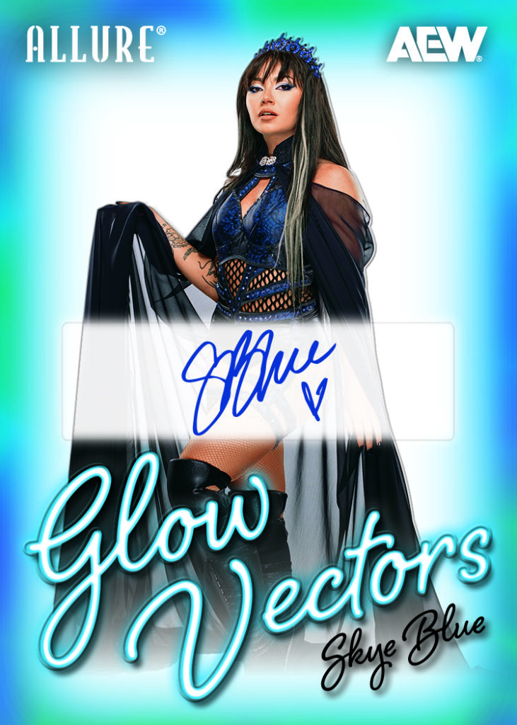 Glow Vectors Autograph Card featuring Skye Blue in 2026 AEW Allure