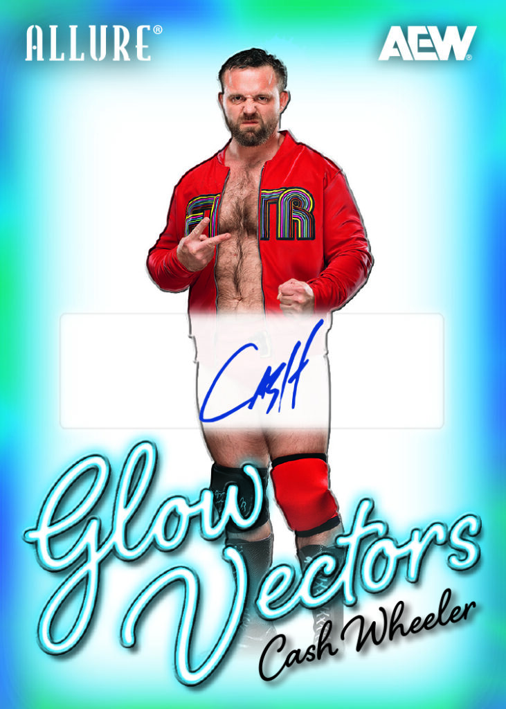 Glow Vectors Autograph Card featuring Cash Wheeler in 2026 AEW Allure
