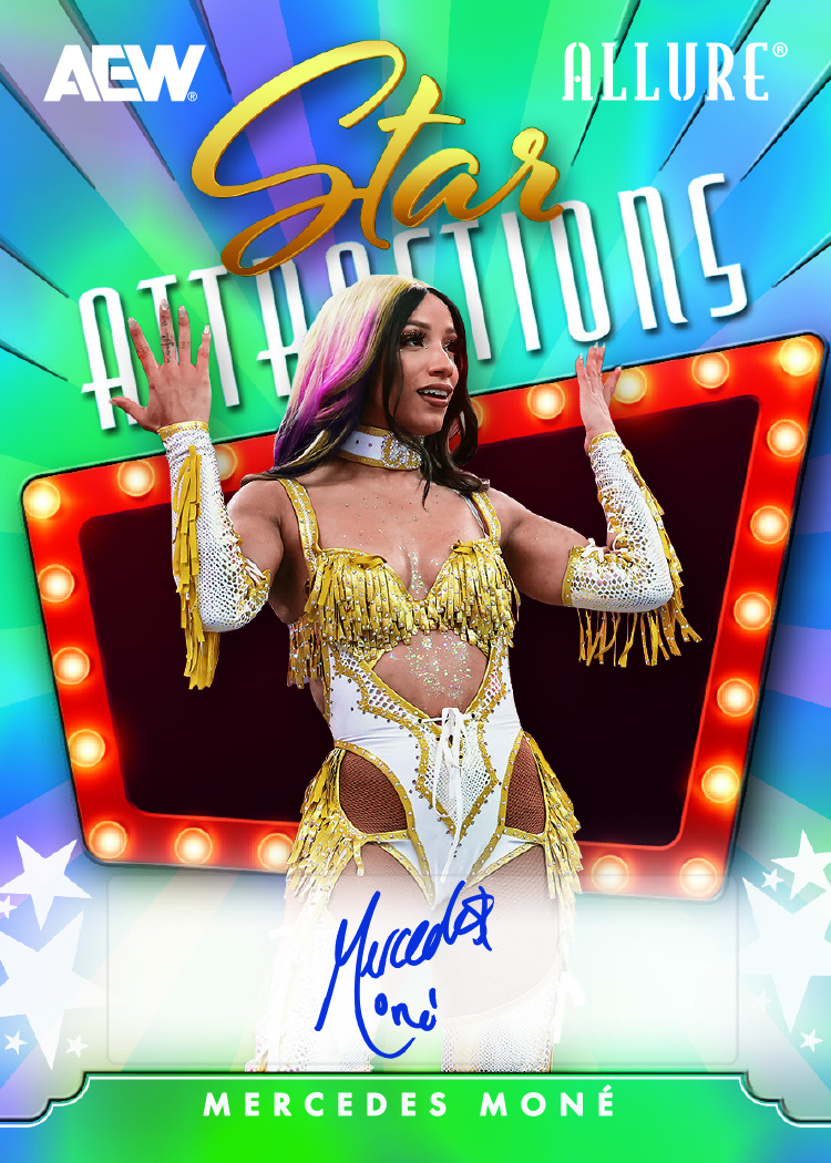 Star Attractions Autograph Card featuring Mercedes Moné in 2026 AEW Allure
