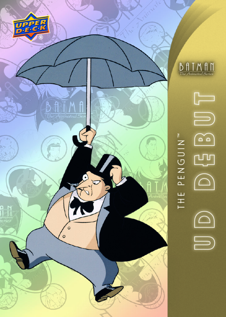 UD Debut Holofoil Gold Card featuring The Penguin in Batman: The Animated Series