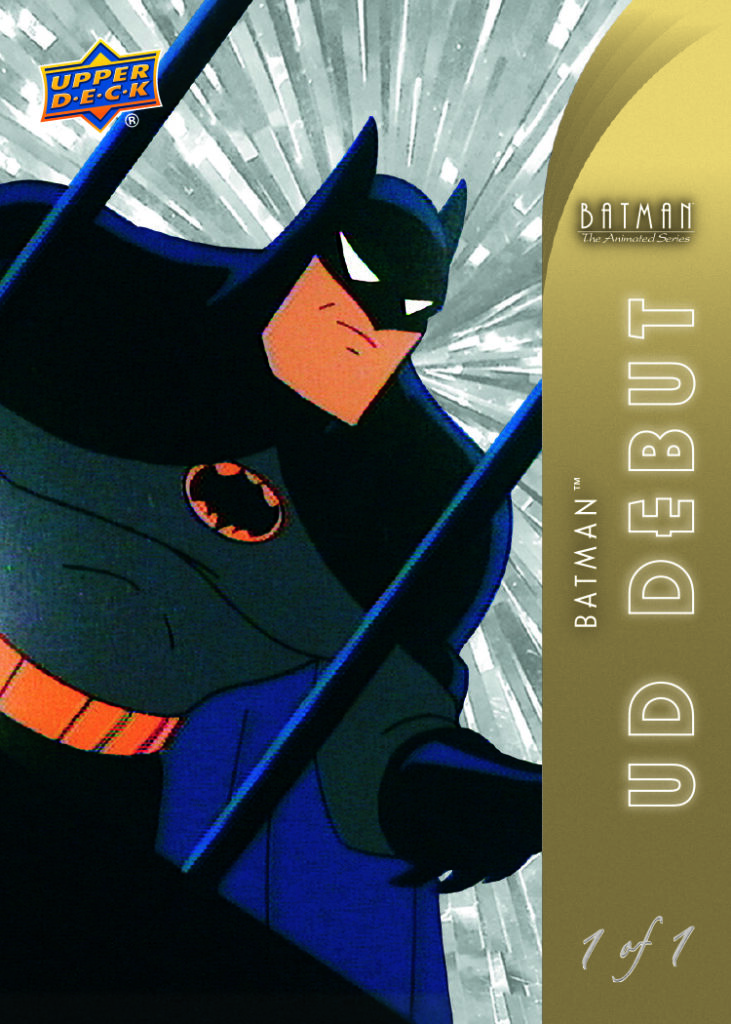 UD Debut Outburst Gold Card featuring Batman in Batman: The Animated Series