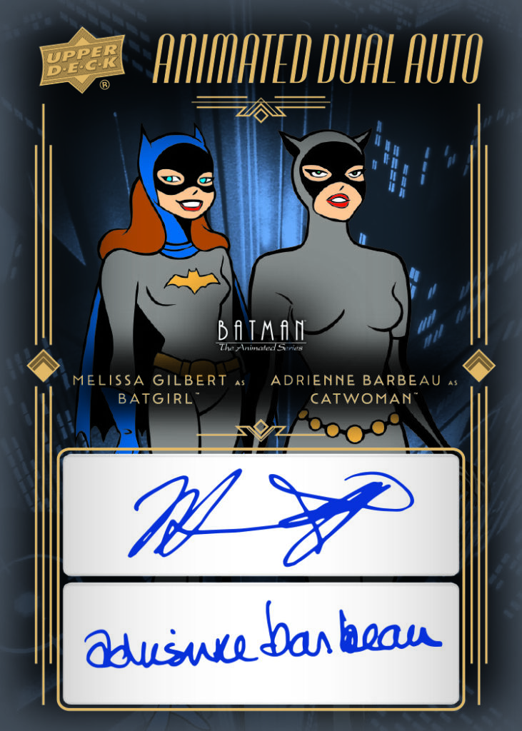 Dual Autographs Card featuring Catwoman and Batgirl in Batman: The Animated Series