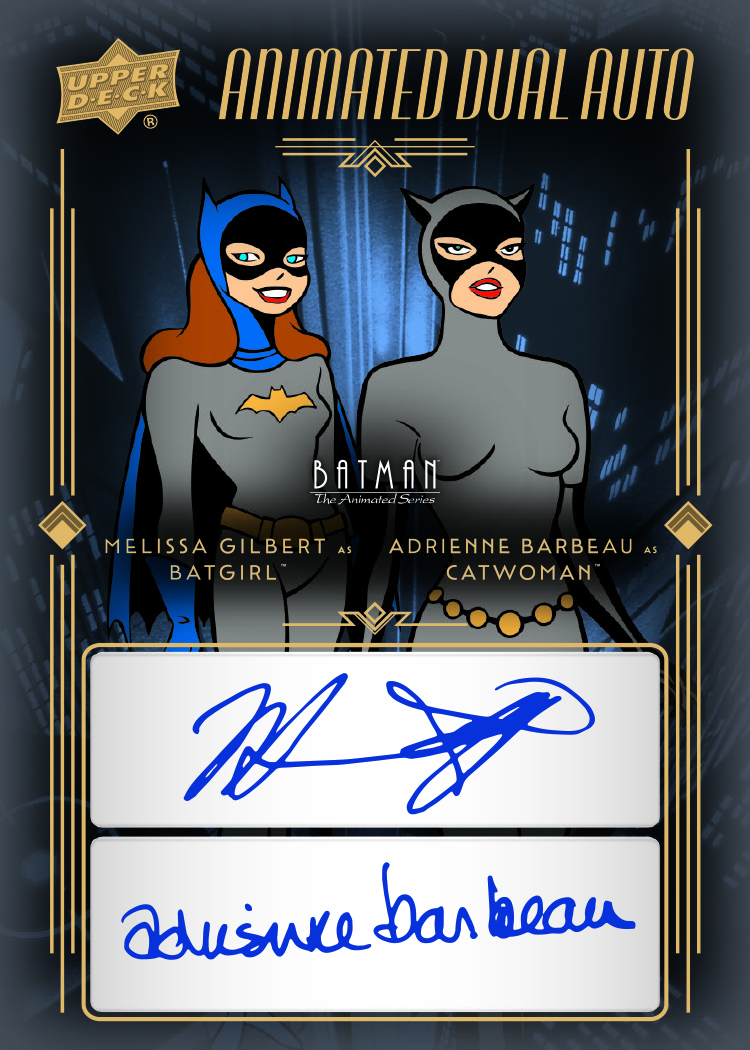 Dual Autographs Card featuring Catwoman and Batgirl in Batman: The Animated Series