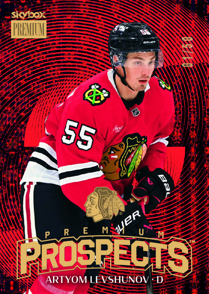 Skybox Premium Prospects Card featuring Artyom Levshunov in 2025-26 Skybox Metal Universe Hockey