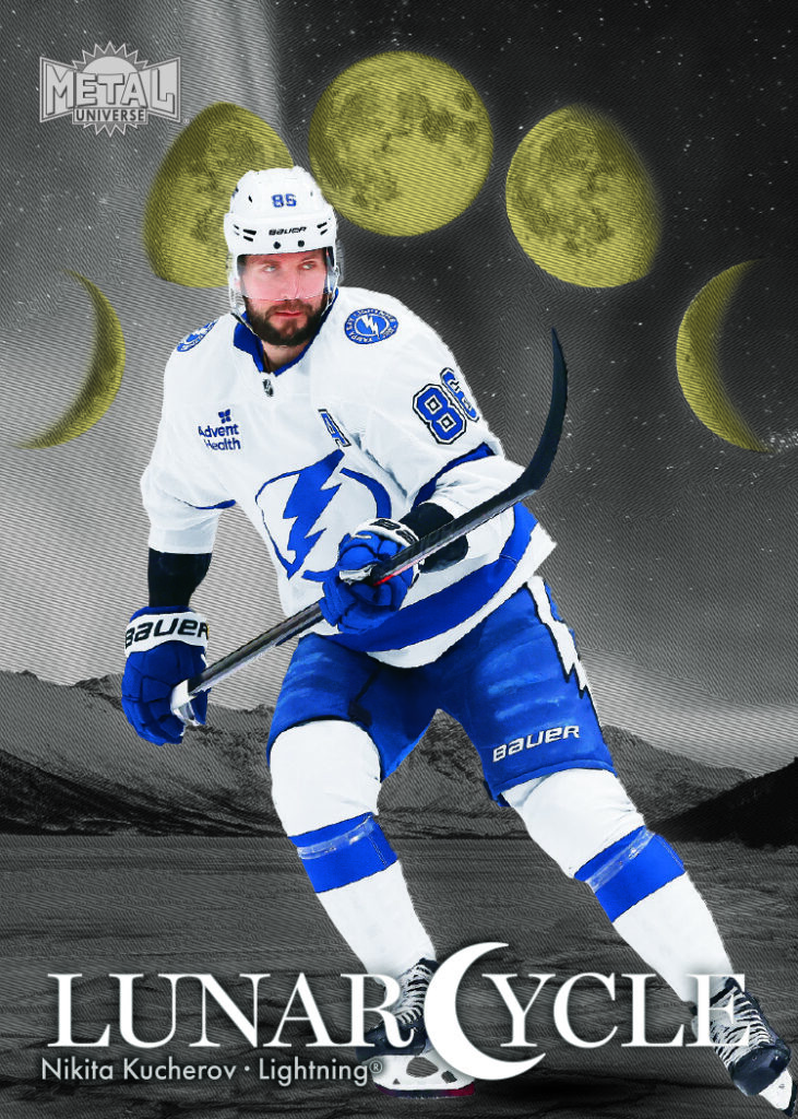Lunar Cycle Card featuring Nikita Kucherov in 2025-26 Skybox Metal Universe Hockey