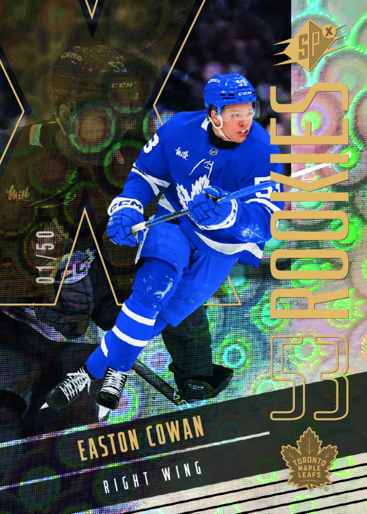 Base Set Rookie Grand Finale Card featuring Easton Cowan in 2025-26 SPx Hockey