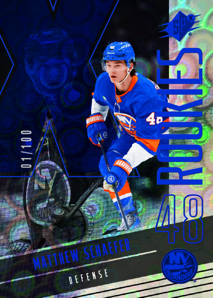 Base Set Rookie Radiance Card featuring Matthew Schaefer in 2025-26 SPx Hockey