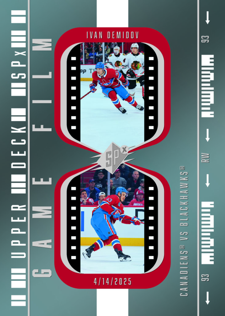Game Film Card featuring Ivan Demidov in 2025-26 SPx Hockey