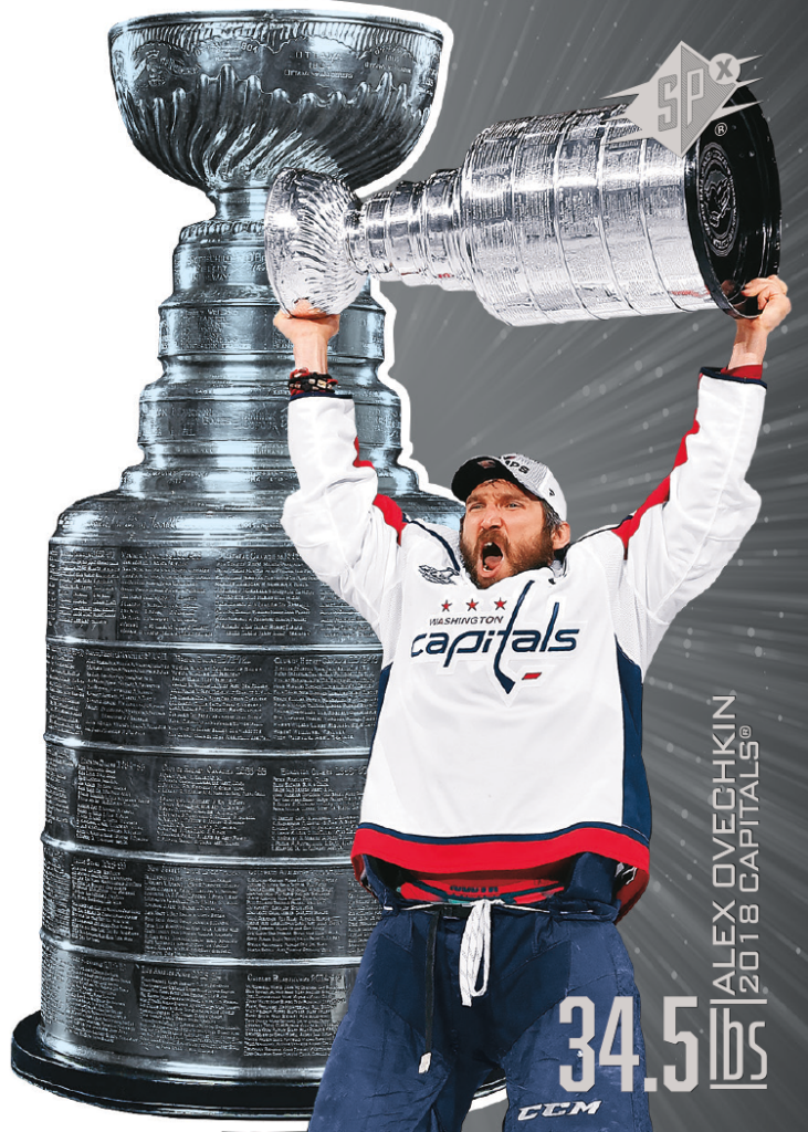 34.5 LBS Card featuring Alex Ovechkin in 2025-26 SPx Hockey