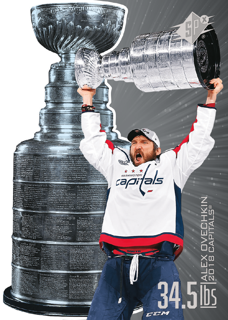 34.5 LBS Card featuring Alex Ovechkin in 2025-26 SPx Hockey