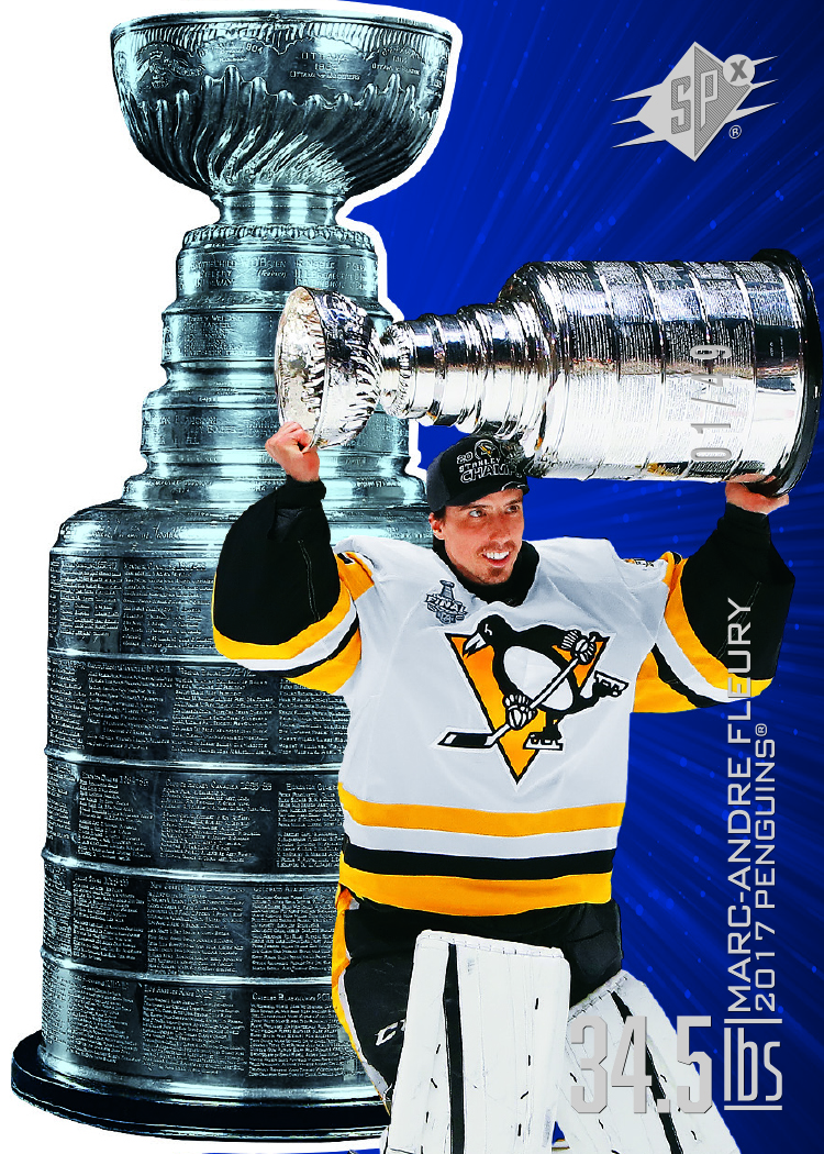 34.5 LBS Blue Card featuring Marc-Andre Fleury in 2025-26 SPx Hockey