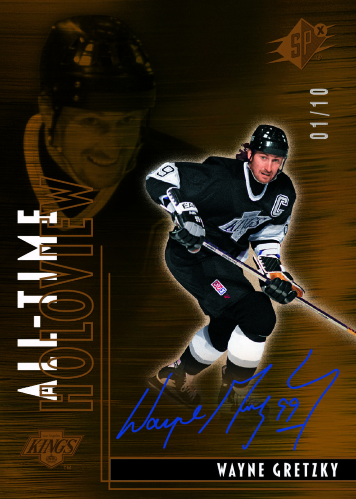 All-Time Holoview Autograph Card featuring Wayne Gretzky in 2025-26 SPx Hockey