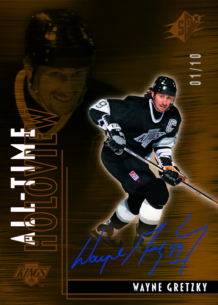 All-Time Holoview Autograph Card featuring Wayne Gretzky in 2025-26 SPx Hockey