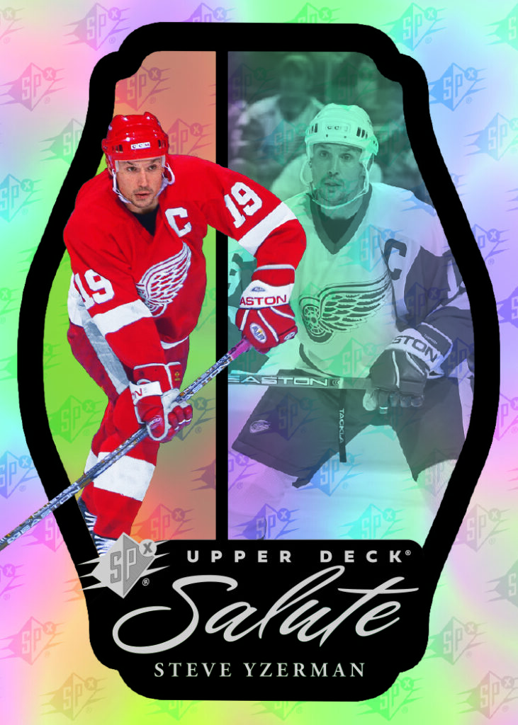 SPx Salute Card featuring Steve Yzerman in 2025-26 SPx Hockey