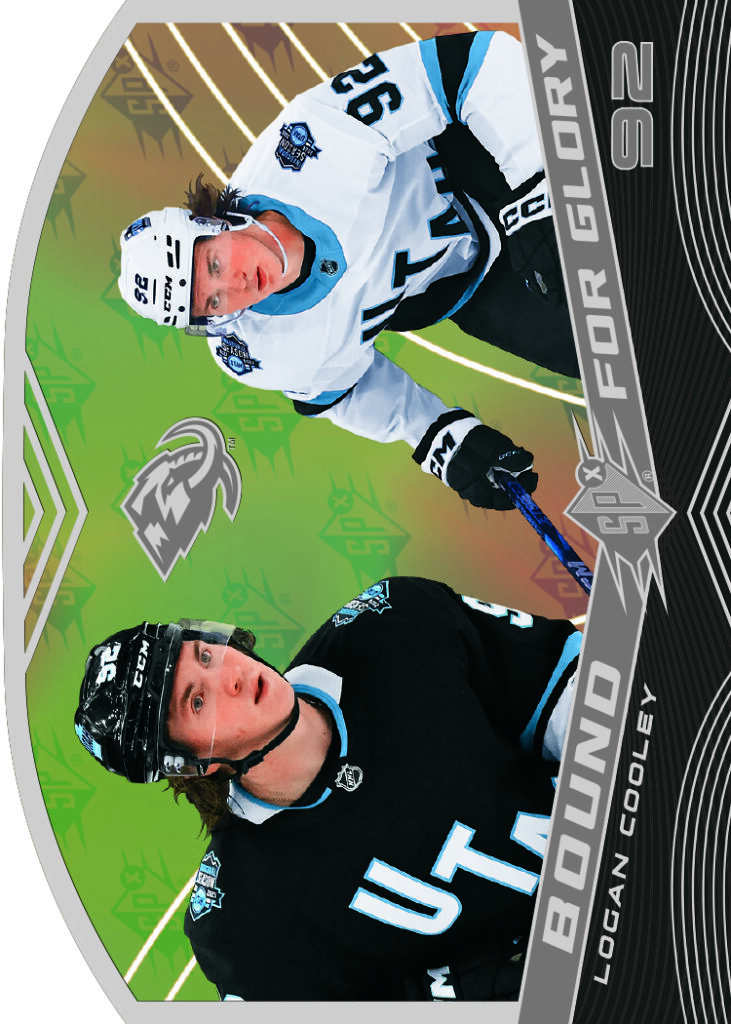 Bound for Glory Card featuring Logan Cooley in 2025-26 SPx Hockey