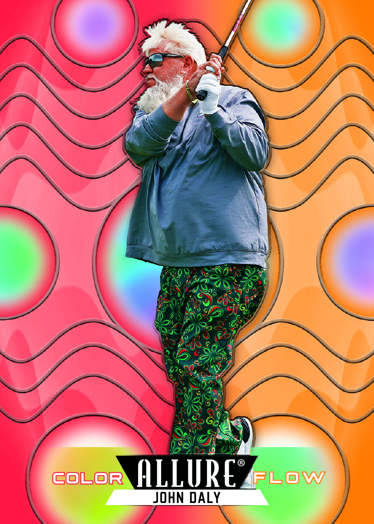 Color Flow Red-Orange Card featuring John Daly in 2026 Allure Golf