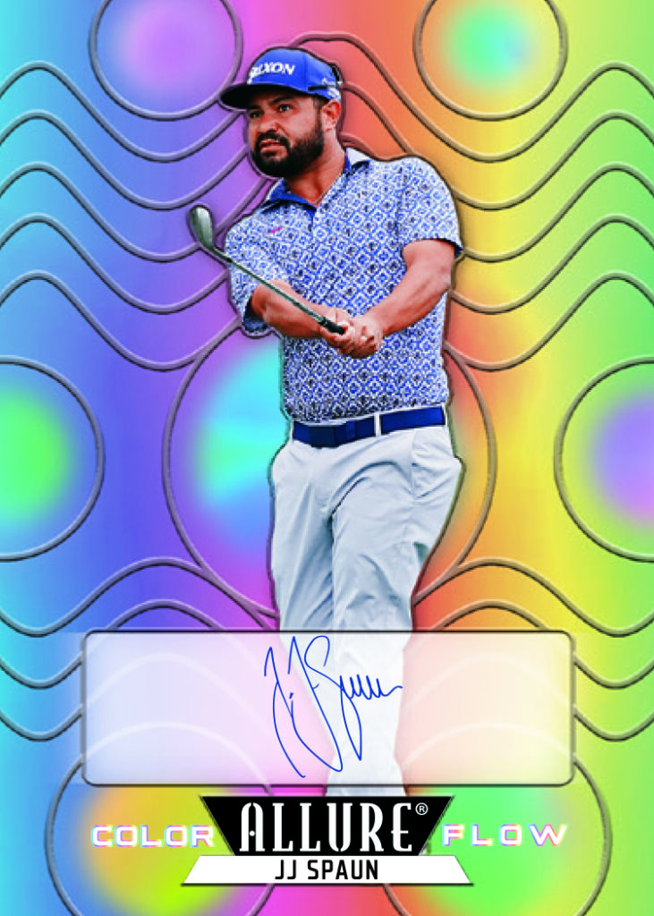 Color Flow Rainbow Autograph Card featuring JJ Spaun in 2026 Allure Golf