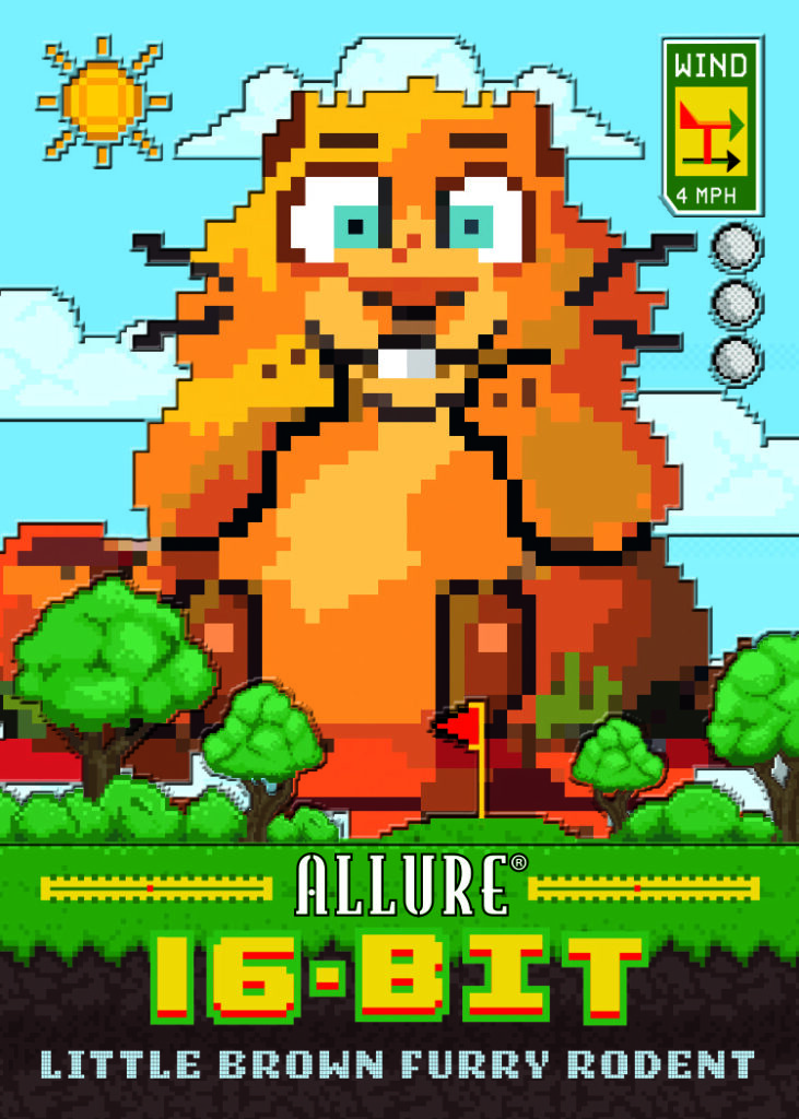 16-Bit Card featuring Little Brown Furry Rodent in 2026 Allure Golf