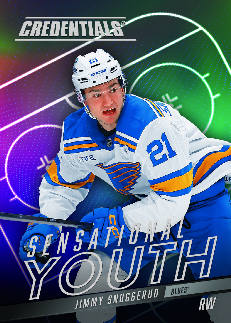 Sensational Youth Card featuring Jimmy Snuggerud in 2025-26 Credentials Hockey