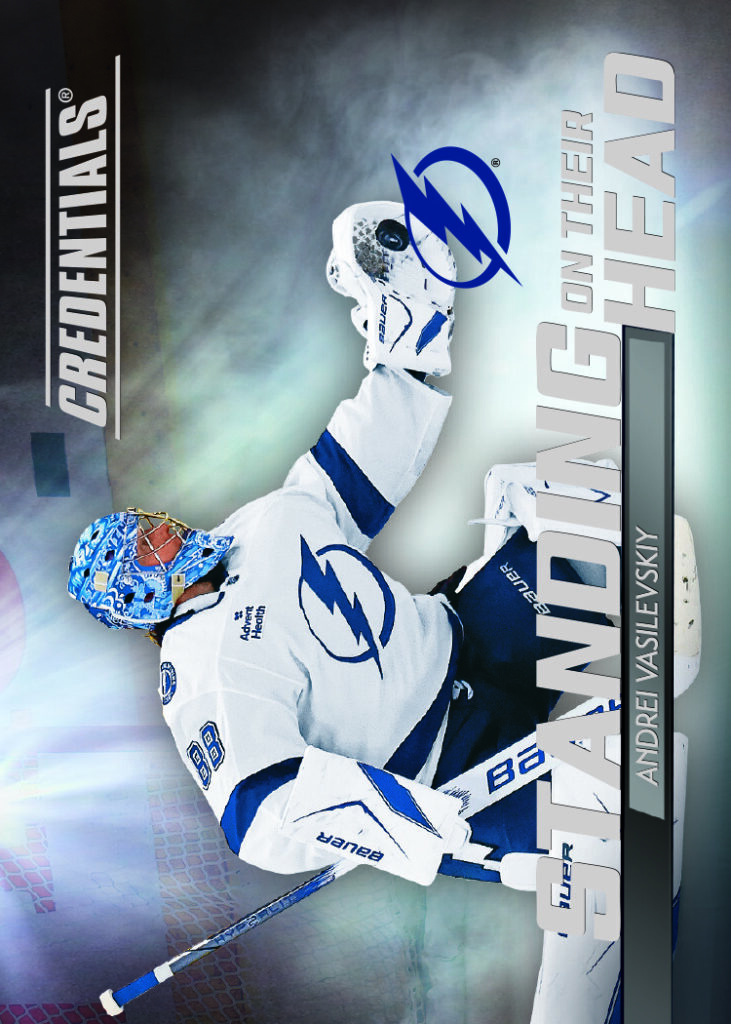 Standing on Their Head Card featuring Andrei Vasilevskiy in 2025-26 Credentials Hockey