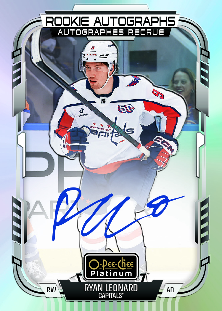 Rookie Autographs Card featuring Ryan Leonard in 2025-26 O-Pee-Chee Platinum