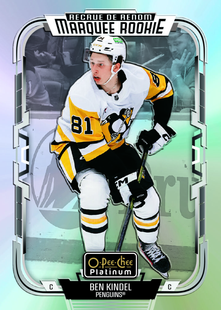 Base Set Marquee Rookies Card featuring Ben Kindel in 2025-26 O-Pee-Chee Platinum