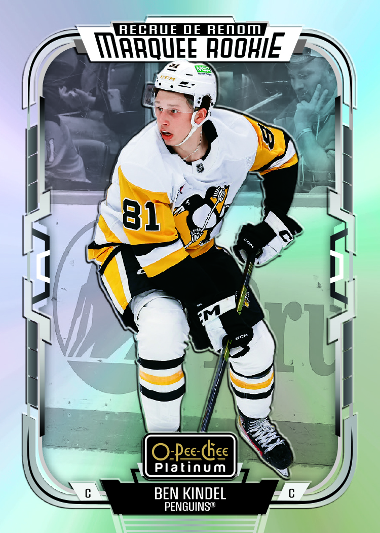 Base Set Marquee Rookies Card featuring Ben Kindel in 2025-26 O-Pee-Chee Platinum