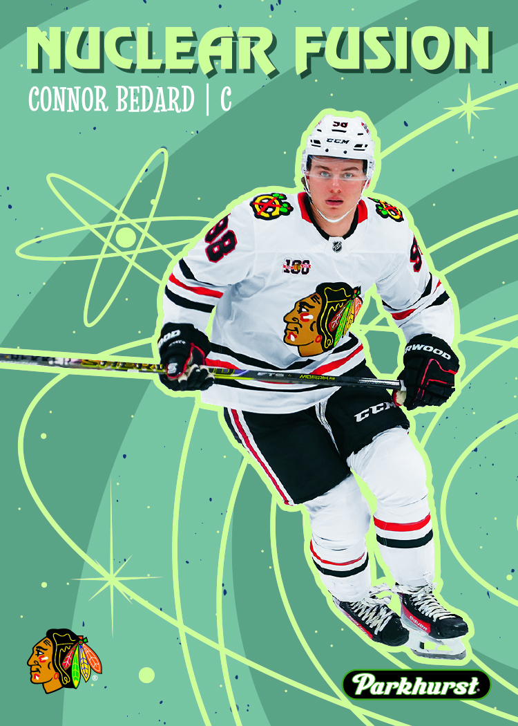 Nuclear Fusion Card featuring Connor Bedard in 2025-26 Parkhurst Hockey