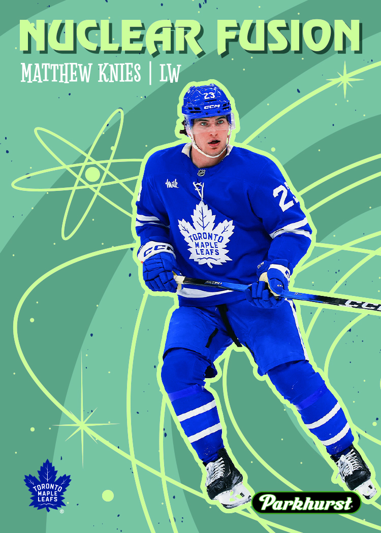 Nuclear Fusion Card featuring Matthew Knies in 2025-26 Parkhurst Hockey