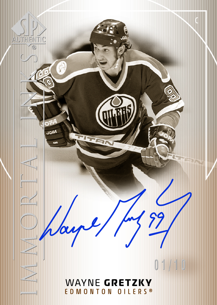 Immortal Inks Card featuring Wayne Gretzky in 2025-26 SP Authentic Hockey