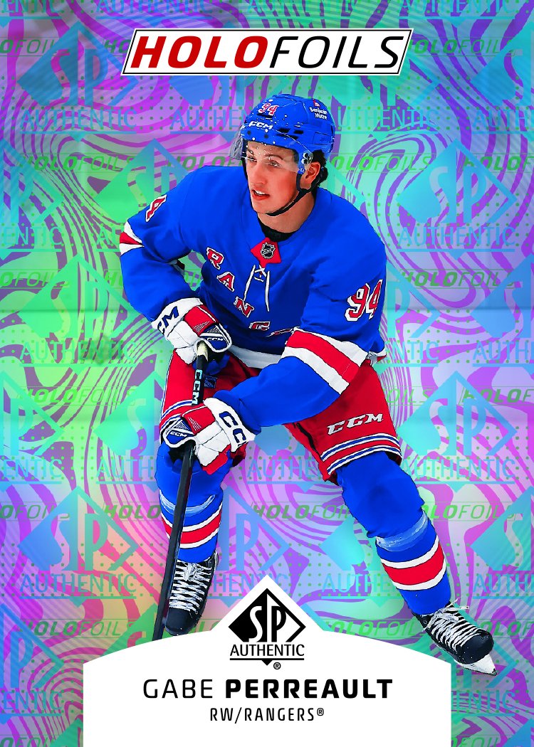 Holofoils Card featuring Gabe Perreault in 2025-26 SP Authentic Hockey