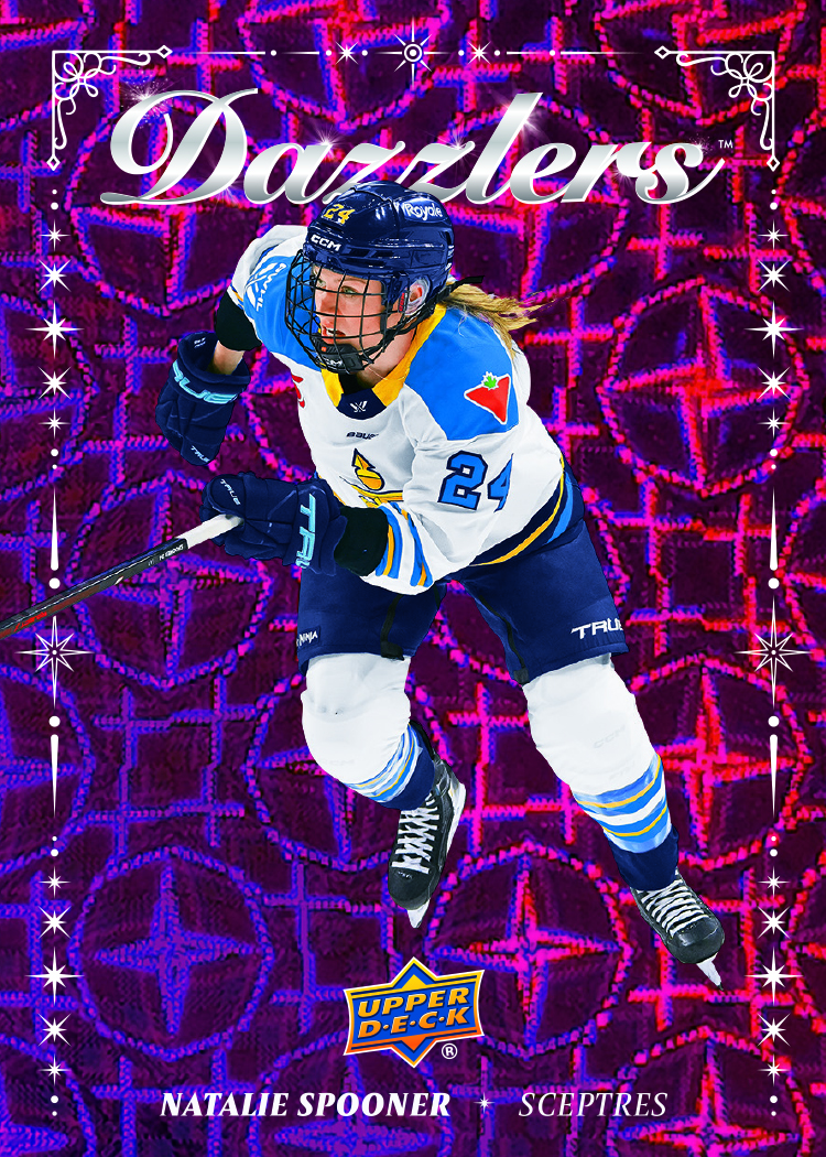 Dazzlers Pink Card featuring Natalie Spooner in 2026 UD PWHL Hockey