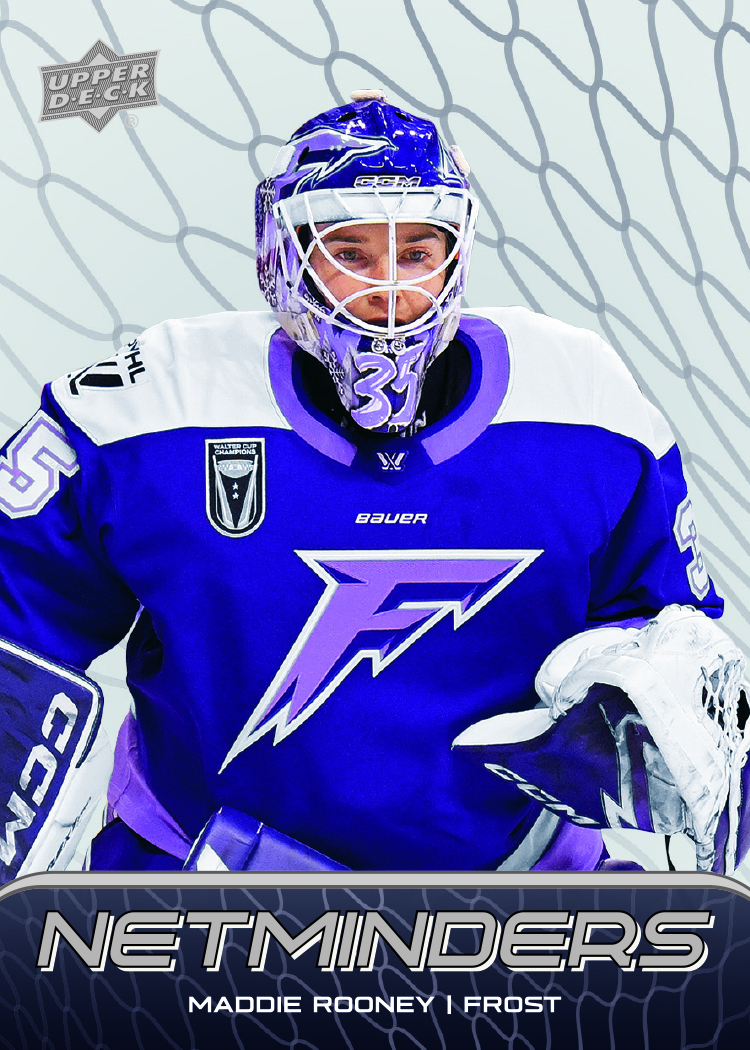 Netminders Card featuring Maddie Rooney in 2026 UD PWHL Hockey