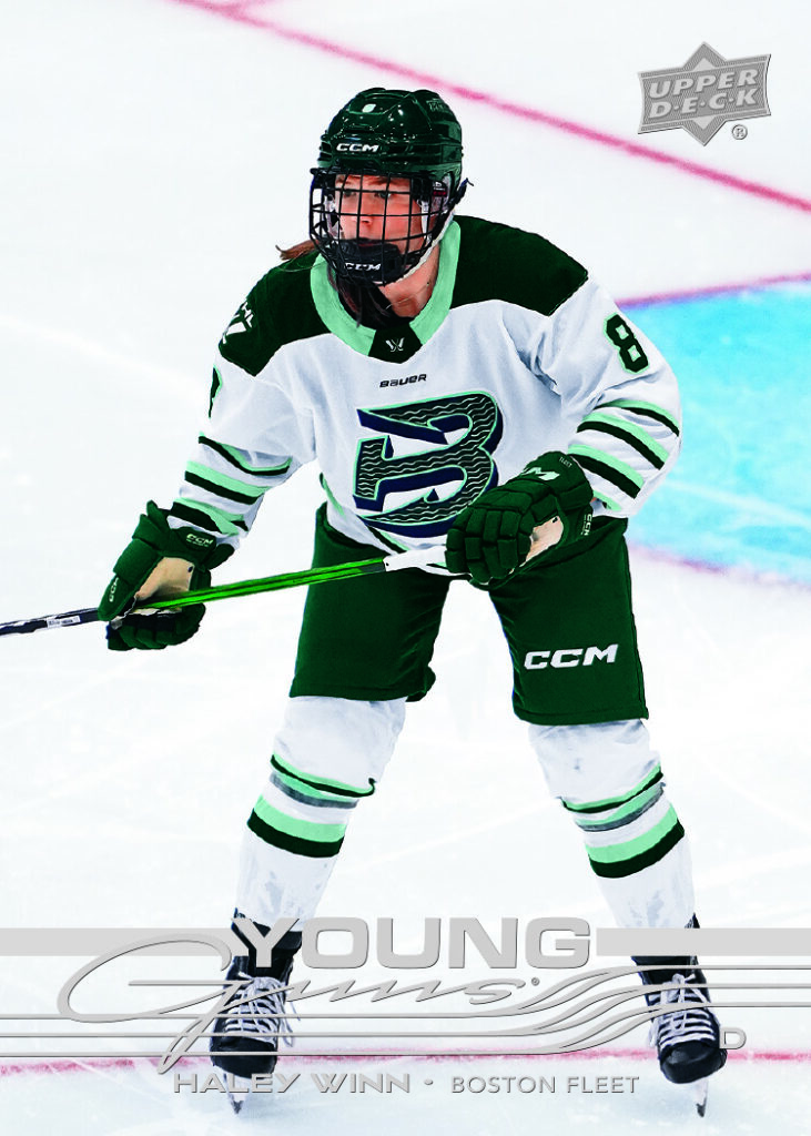 Young Guns Card featuring Haley Winn in 2026 UD PWHL Hockey