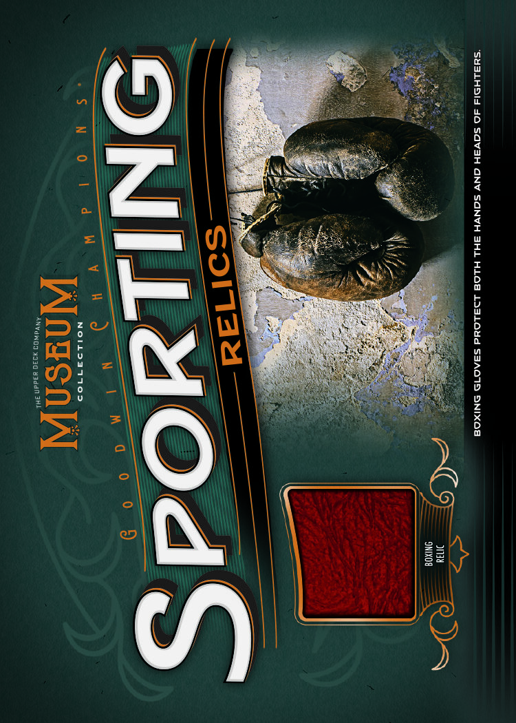 Sporting Relics Card featuring the Boxing Gloves Relic in 2026 Goodwin Champions