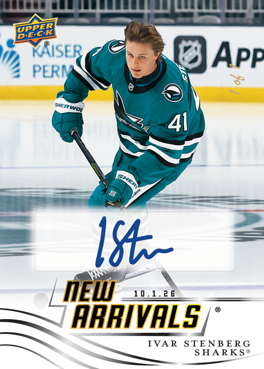 2026-27 NHL New Arrivals Black Auto Parallel card