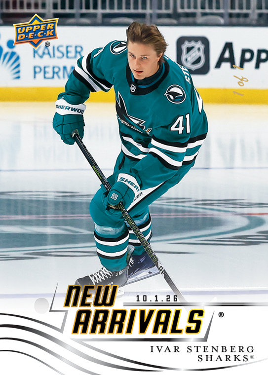 2026-27 NHL New Arrivals Black Parallel card